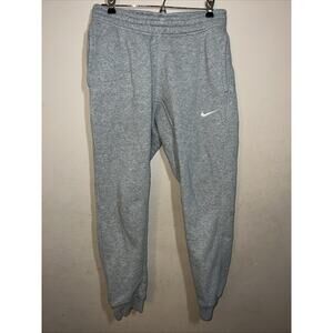 Nike Club Fleece Drawstring Sweatpants Mens Size S Gray Embroidered Logo Pockets